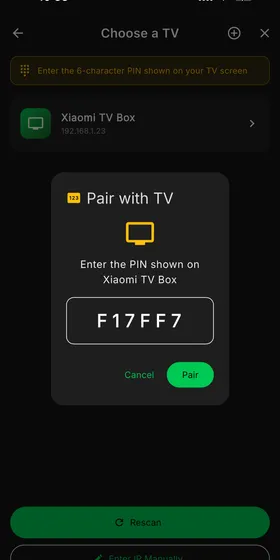 Android TV Remote - Touchpad mode for mouse-like navigation